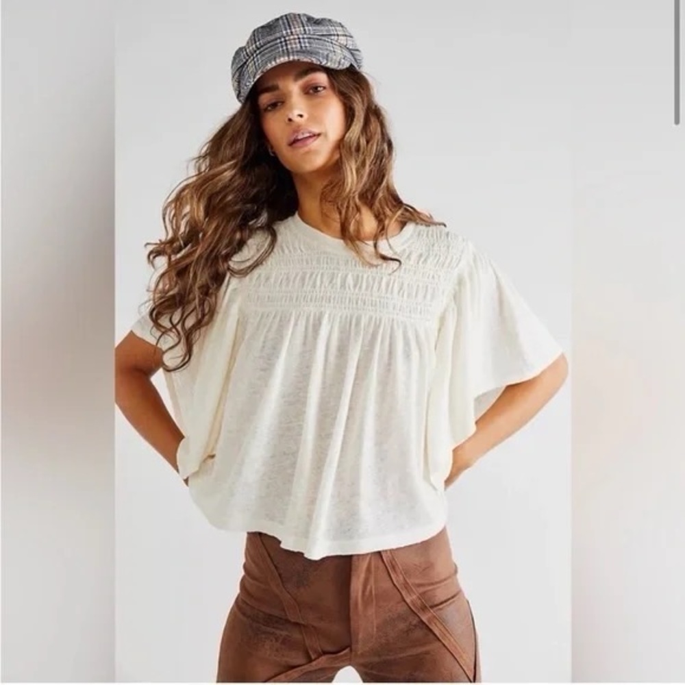 NWOT Free People Ruffled Up Top